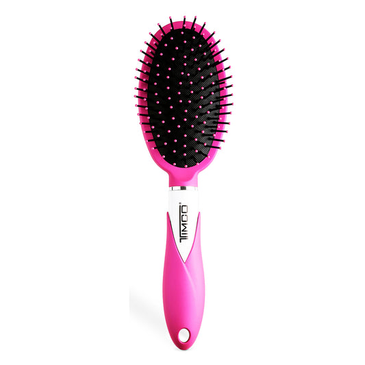 Cepillo de Cabello Ovalado Acolchonado con Mango Ergonómico Neon Brush Timco CAV02