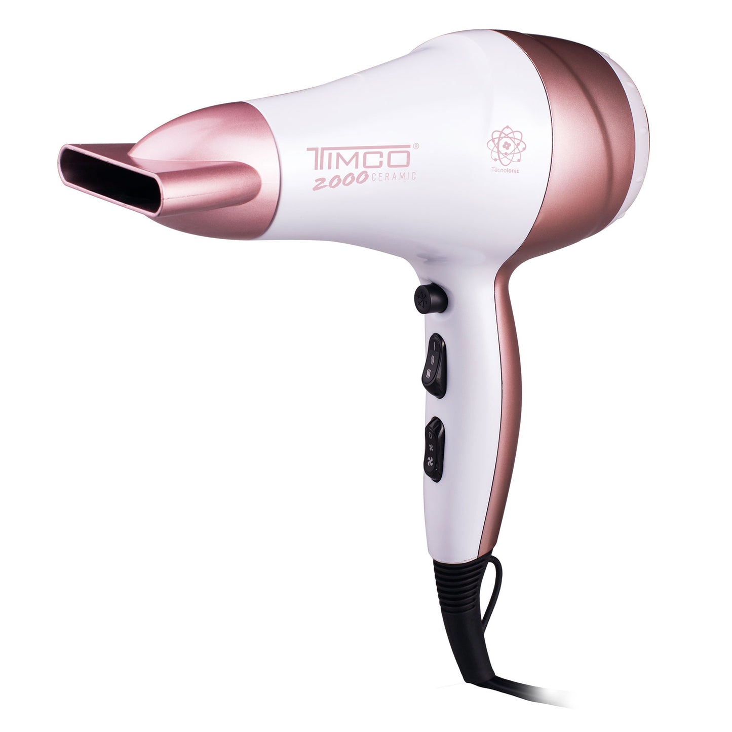 Kit Combo Secadora de Cabello con Boquilla y Plancha Alaciadora Ceramica Timco COM-08 SIN
