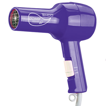 Kit Combo Secadora de Cabello y Tenaza Rizadora 19 mm Morado Timco COMTC1800TR21