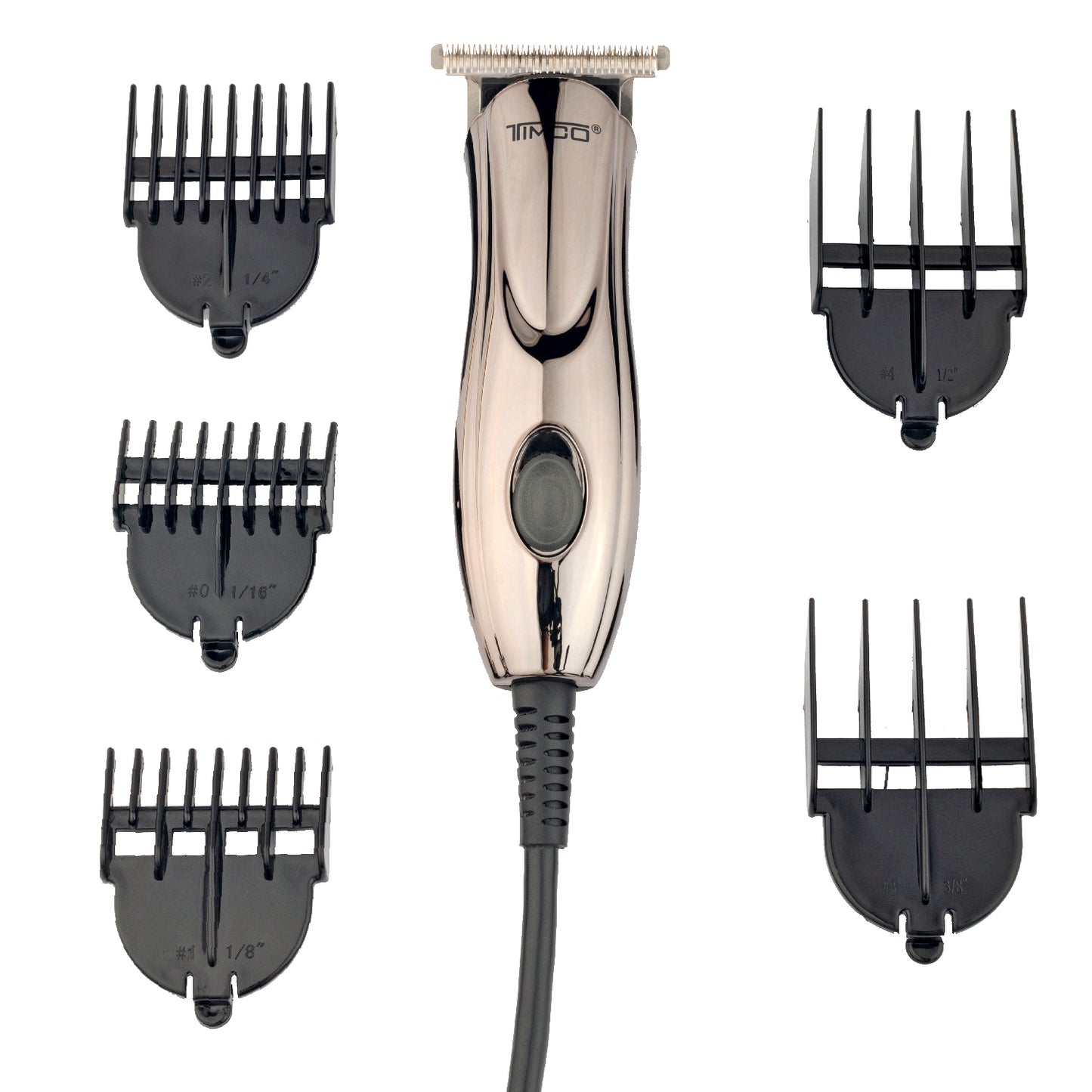 Delineadora Terminadora Eléctrica Maquina de Corte Cabello Barba Uso Profesional Peines Guia de Aumento Timco HC-116