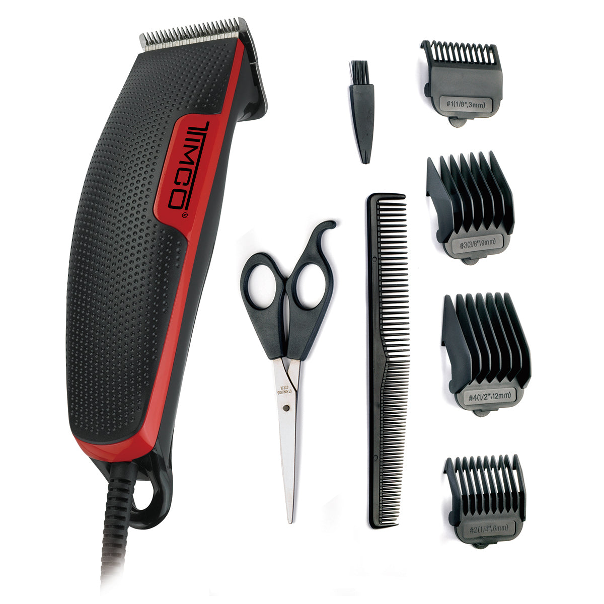 Maquina de Corte Cabello Barba Eléctrica Clipper Trimmer Peines Guia de Aumento Timco HC-886 R