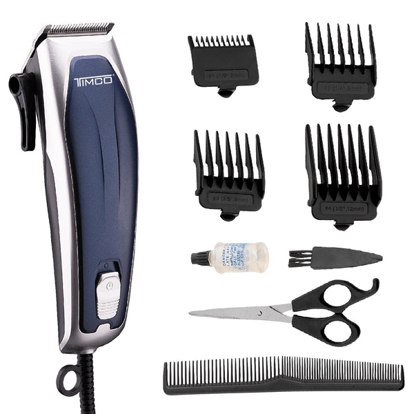Maquina de Corte Cabello Barba Eléctrica Clipper con Estuche Peines Guia de Aumento Timco HC4911A