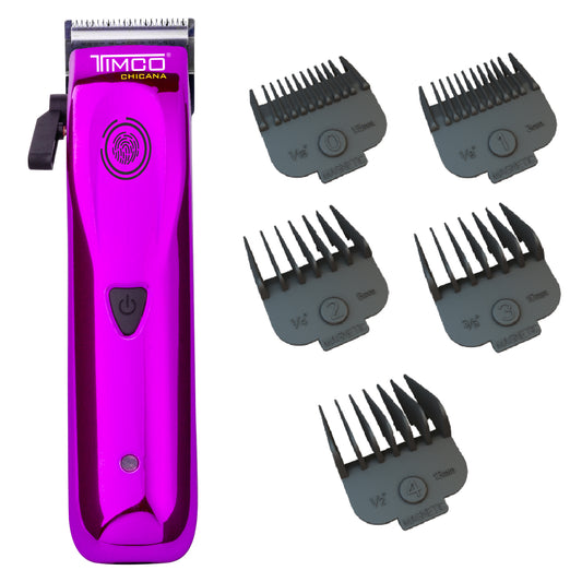 Maquina de Corte Cabello Barba Inalámbrica Uso Profesional Peines Guia de Aumento Timco HC80M