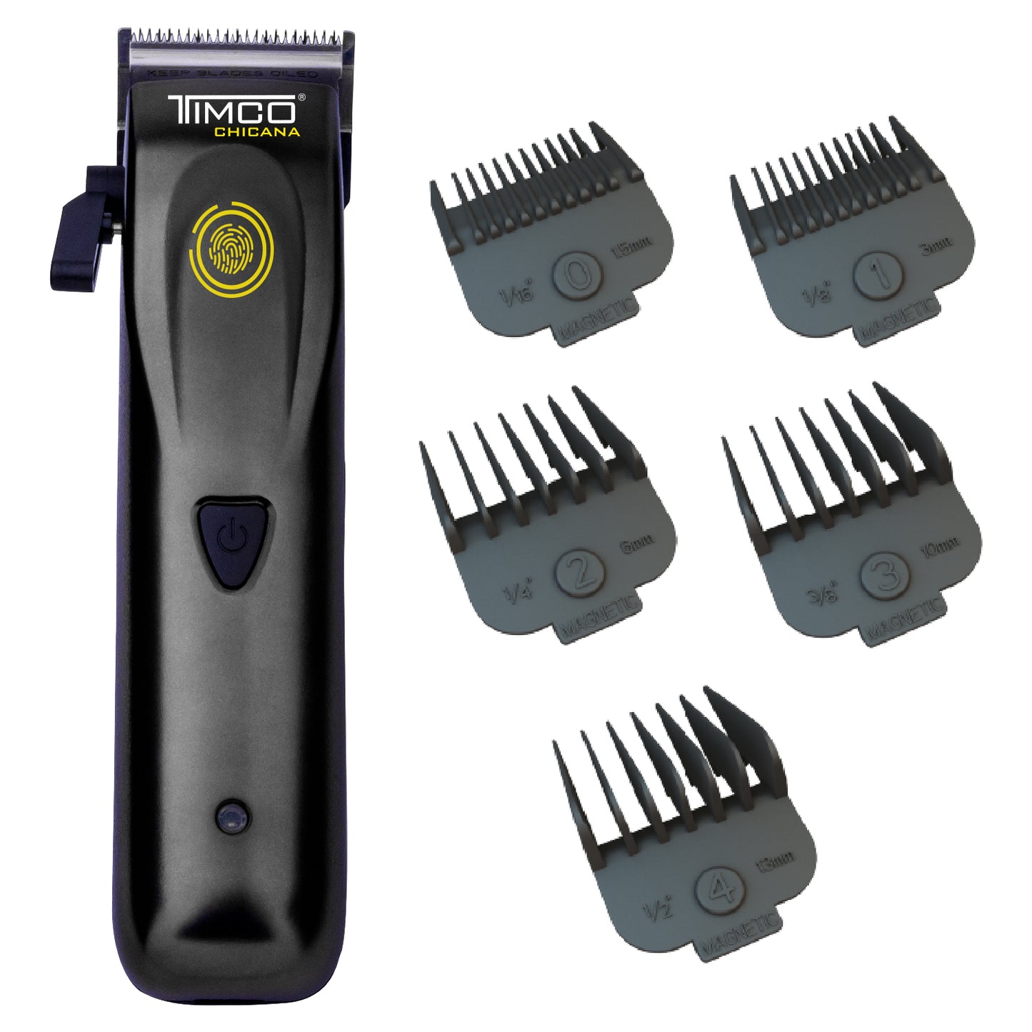 Maquina de Corte Cabello Barba Inalámbrica Uso Profesional Peines Guia de Aumento Timco HC80N