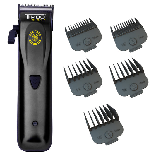 Maquina de Corte Cabello Barba Inalámbrica Uso Profesional Peines Guia de Aumento Timco HC80N