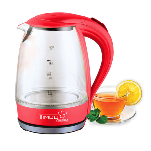 Jarra Eléctrica de Vidrio Tetera Hervidor de Agua Timco JE-V02R