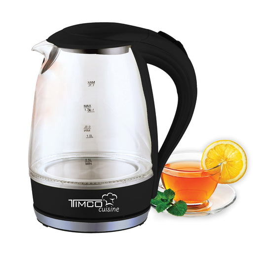 Jarra Eléctrica de Vidrio Tetera Hervidor de Agua Timco JE-V02N