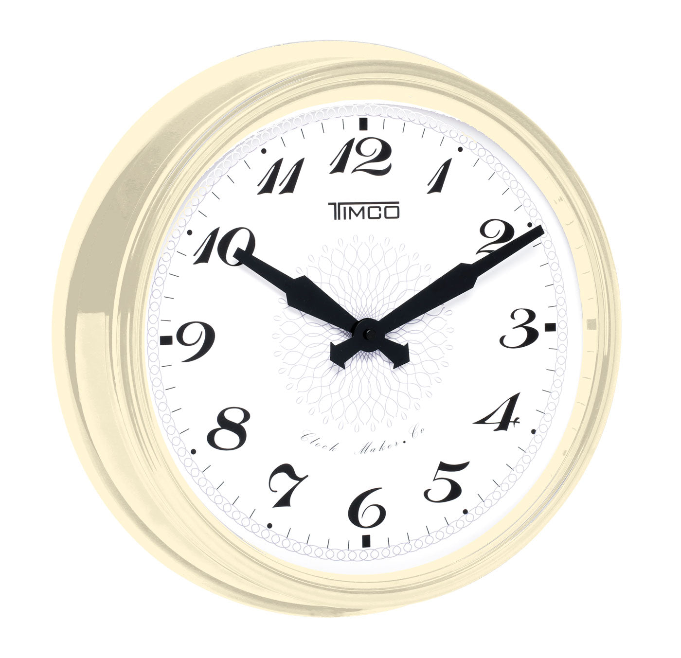Reloj de Pared Analógico Estilo Contemporáneo Marco de Aluminio Cubierta de Vidrio Timco HYW118B