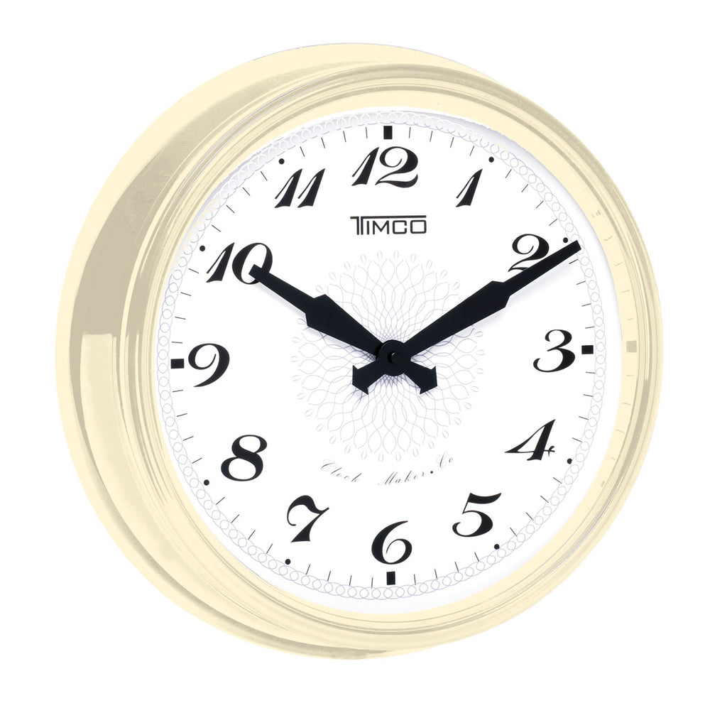 Reloj de Pared Marco de Aluminio Cubierta de Vidrio Timco HYW118B