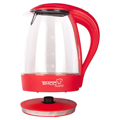 Jarra Eléctrica de Vidrio Tetera Hervidor de Agua Timco JE-V02R