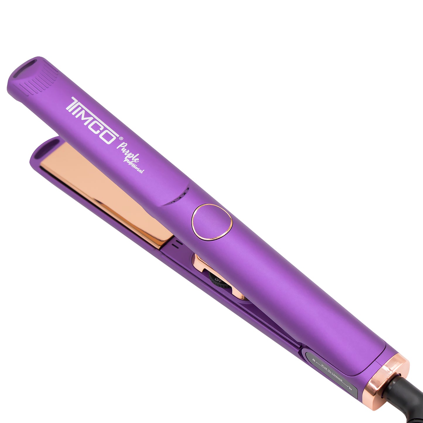 Plancha Alaciadora de Cabello Uso Profesional Purple Titanio Ionizado Timco P1099