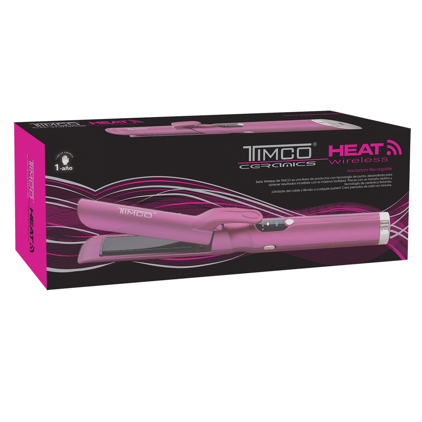 Plancha Alaciadora de Cabello Recargable Inalambrica Portátil Timco TIT-270