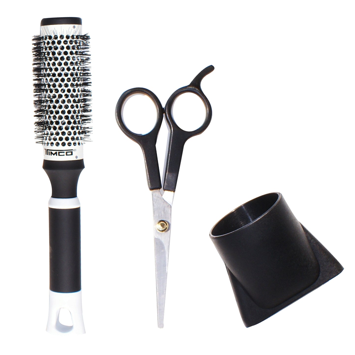Secadora de Cabello Profesional 1 Boquilla Kit con Tijeras y Cepillo Térmico Timco PQSM-1800