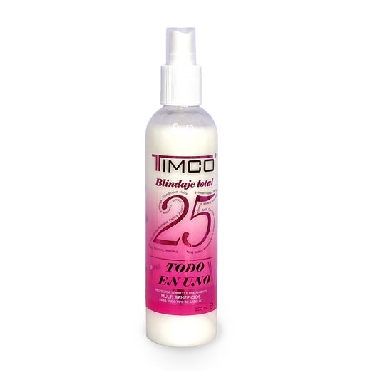 Spray Multibeneficios Protector térmico 25 en 1 Sin enjuague Unisex Total Power Timco LIQ25