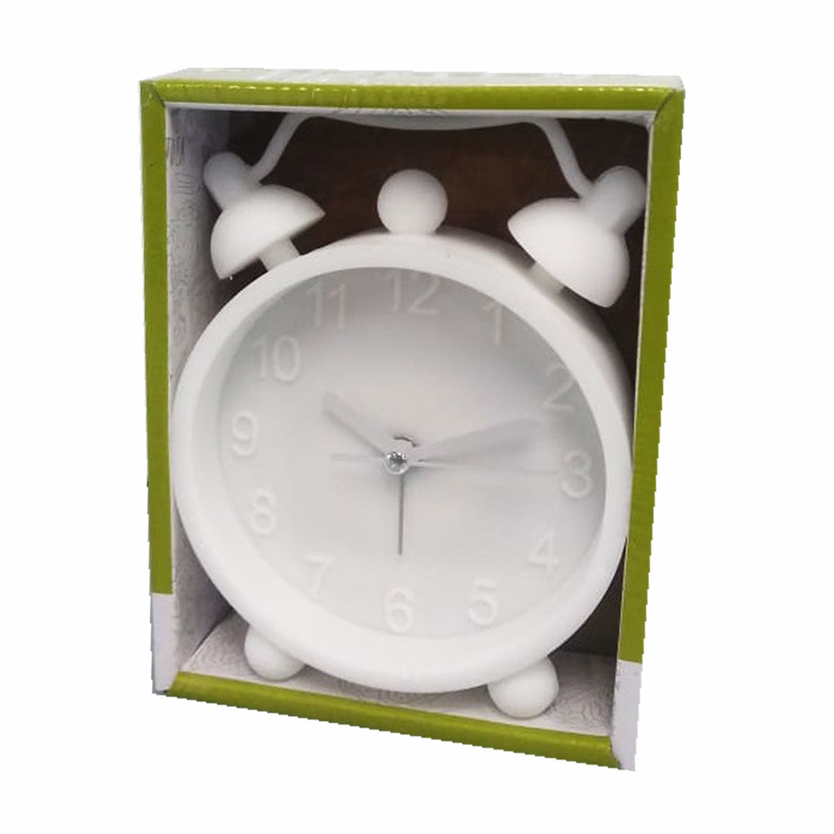Reloj Despertador Analógico Silicon Blanco Decorativo Timco RD-611B