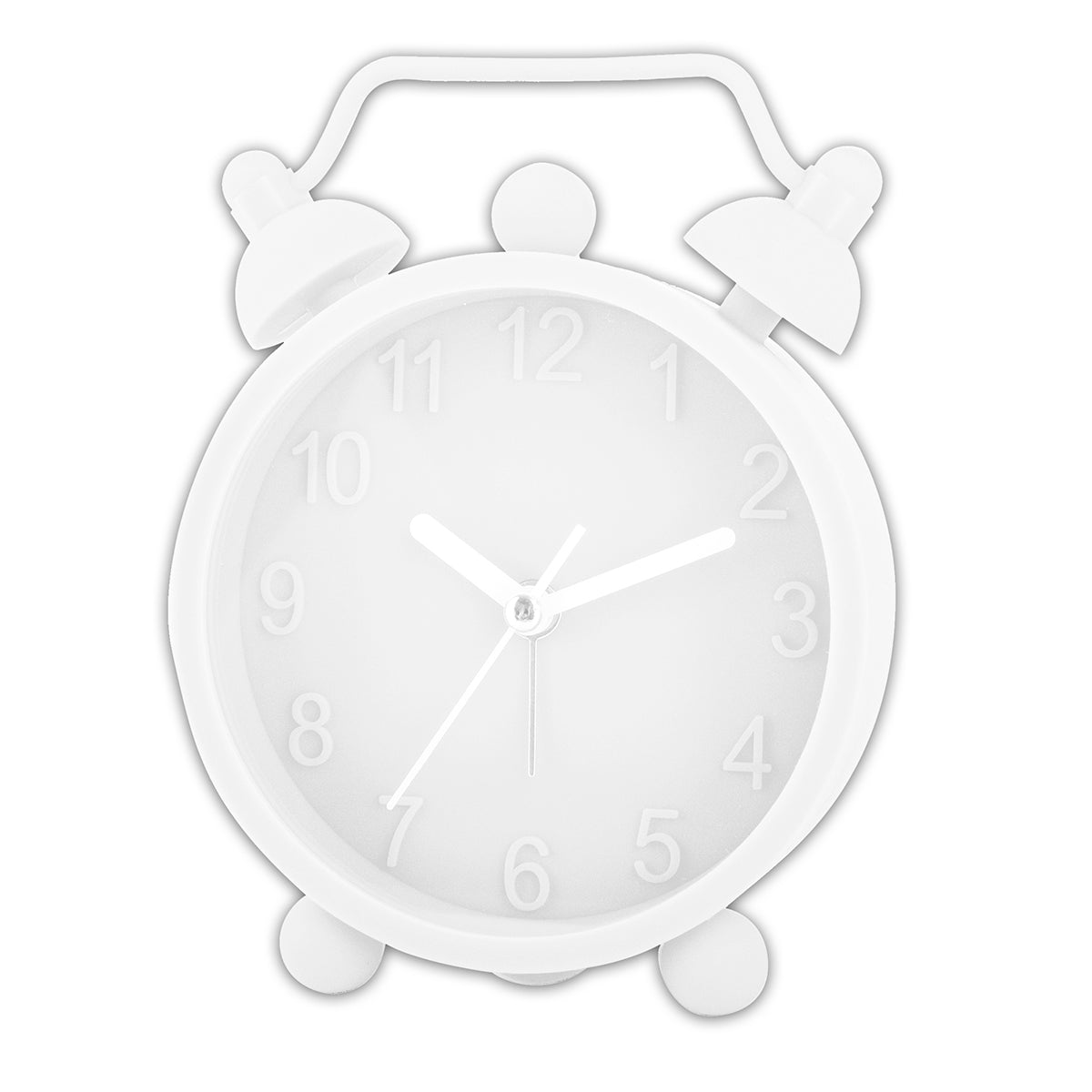 Reloj Despertador Analógico Silicon Blanco Decorativo Timco RD-611B