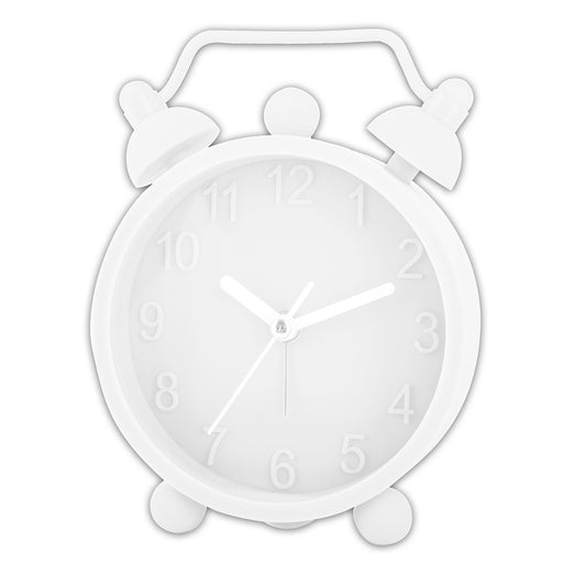 Reloj Despertador Analógico Silicon Blanco Decorativo Timco RD-611B