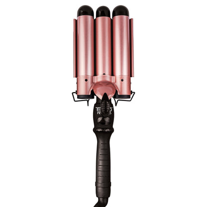 Waflera de Cabello Tenaza Jumbo Ondas Tipo Sirena Hollywood 3 barriles 33 mm Timco T8813