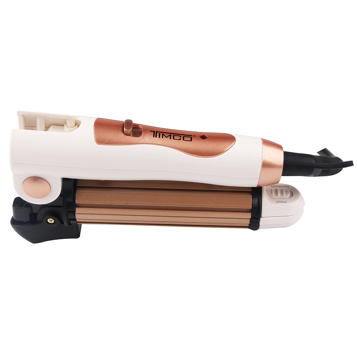 Tenaza Plegable 3 en 1 Rizadora Plancha Wafflera Ceramica Timco TP-3