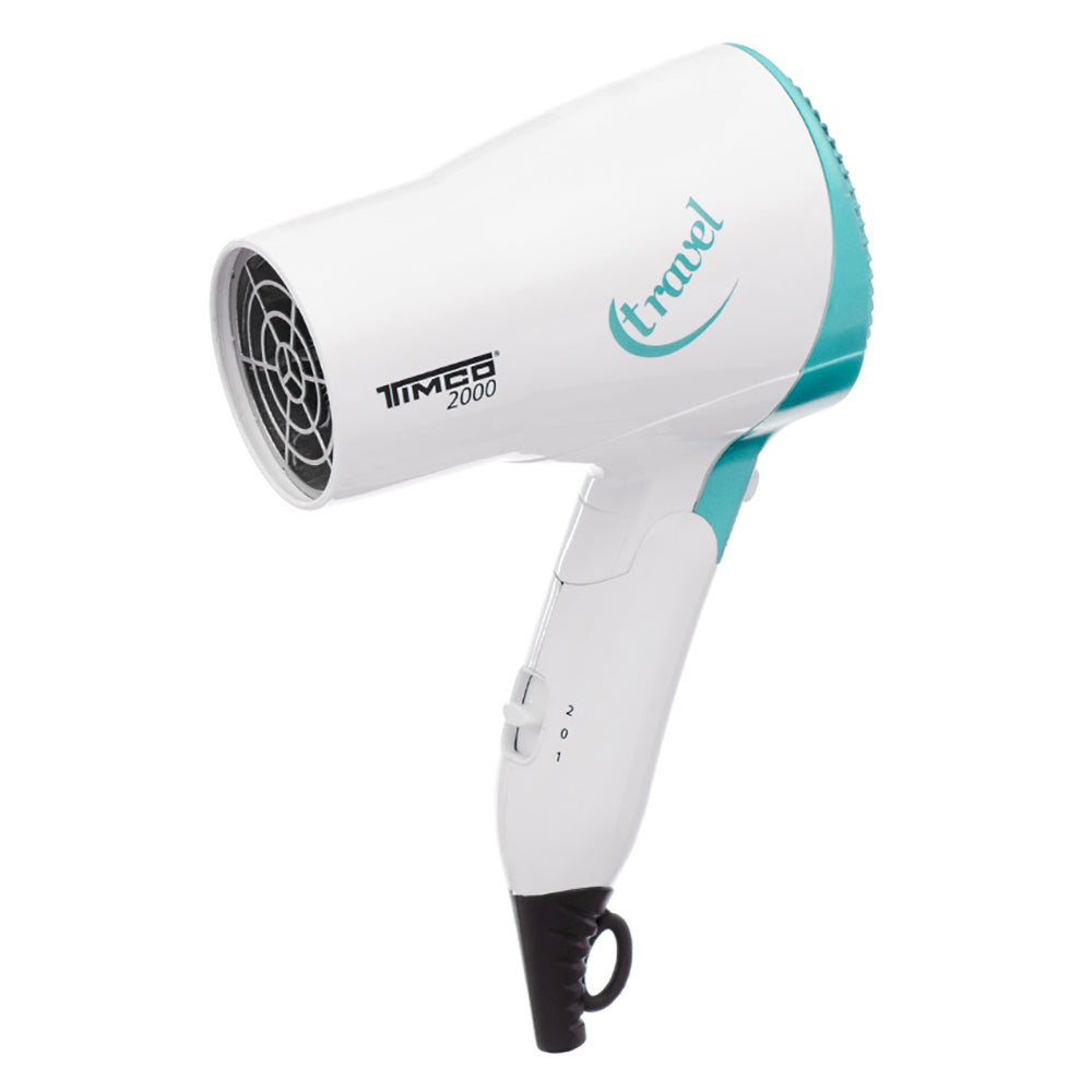 Secadora de Cabello Plegable Mini Portatil 1 Boquilla Ideal para Viaje Timco TRA-2000V