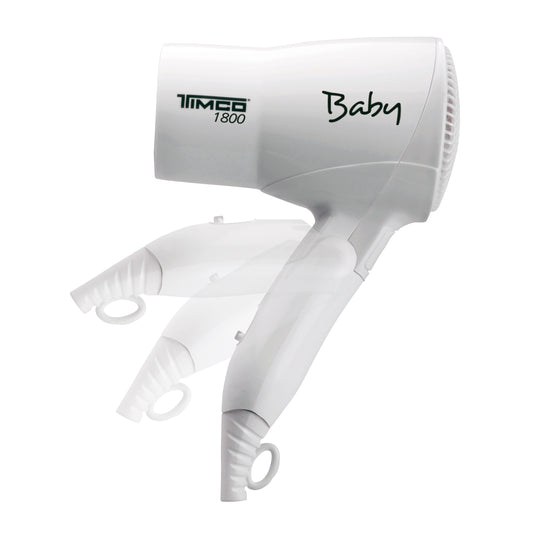 Secadora de Cabello Plegable Mini Portatil Ideal para Viaje Timco TRA-1800
